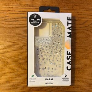 Case-Mate Karat iPhone 13 Case - Clear with rhinestone accents